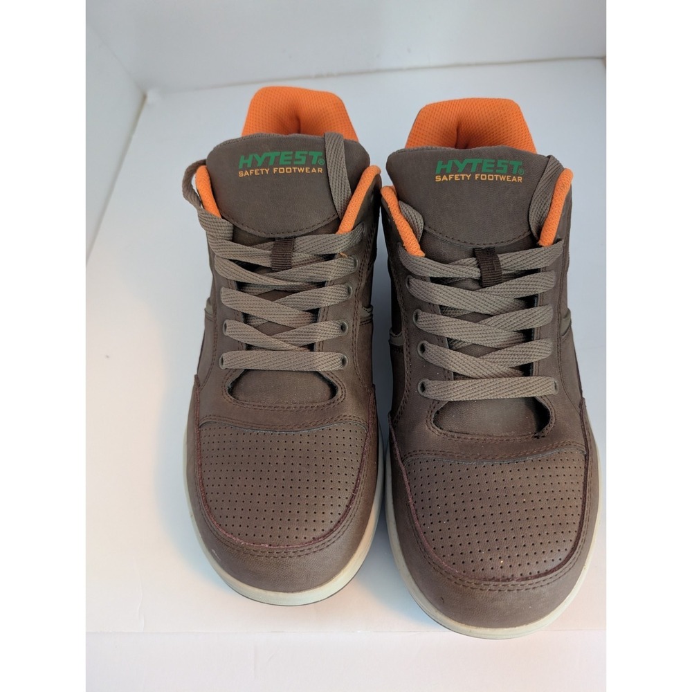 Hytest Men's Leather Upper Steel toe Safety Work Boots Size 10W